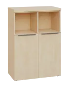 SIN 3 - 8DN2 kancelářská skříň, 2-dveřová/nika, 1120x800x400, bříza světlá